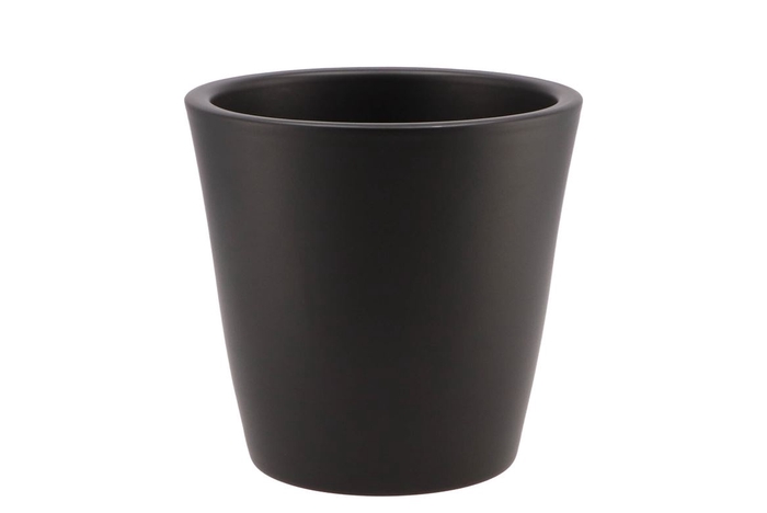 <h4>Vinci Mat Noir Pot Container 18x16cm</h4>
