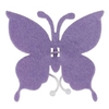 Butterfly felt 8x8,5cm + clip lilac