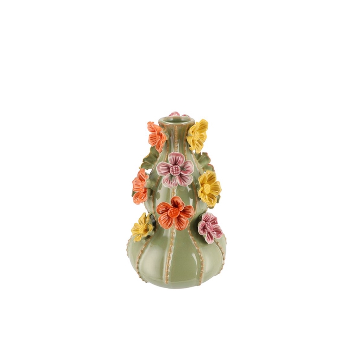 <h4>Flower Pistache Vase Bubbels 14x22cm</h4>
