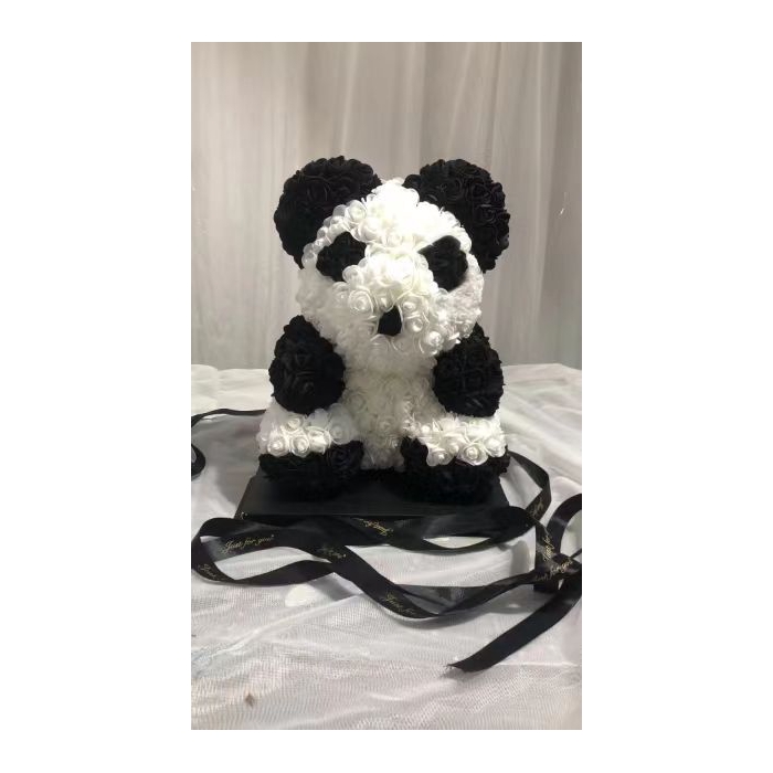 <h4>Panda 40cm zwart-wit foamrose</h4>
