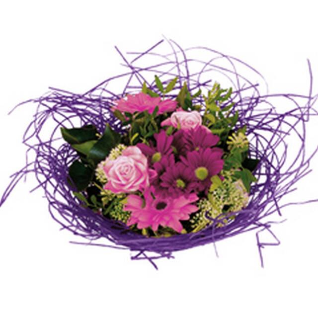 <h4>Bouquet holder woody Ø25cm lilac</h4>