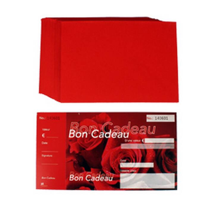 <h4>Cadeaubon + Envelop Roses Frans- Pak 50st</h4>
