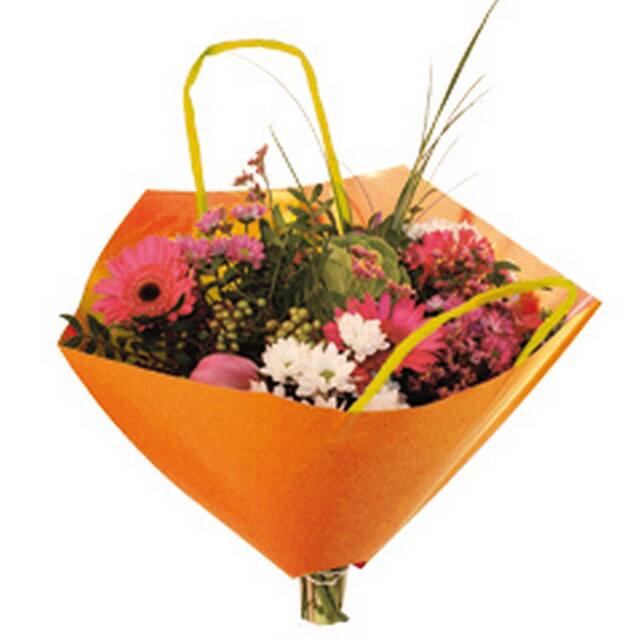 Bouquetbag Bro-lux 35x35cm paper orange