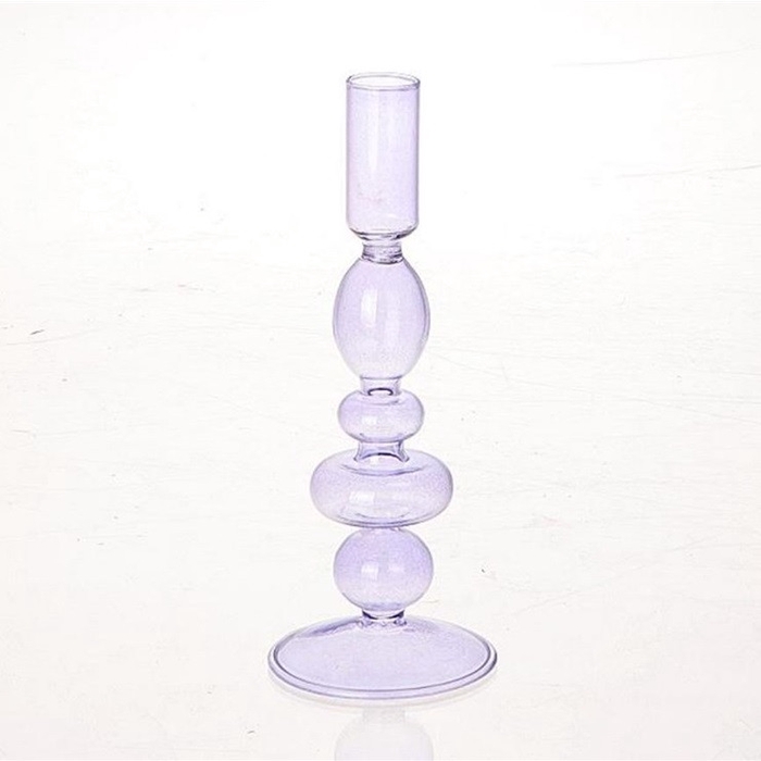 Homedeco Kandelaar glas d08*21cm