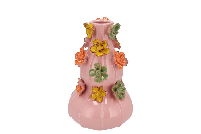 Flower Light Pink Vase Bubbels 17x26cm