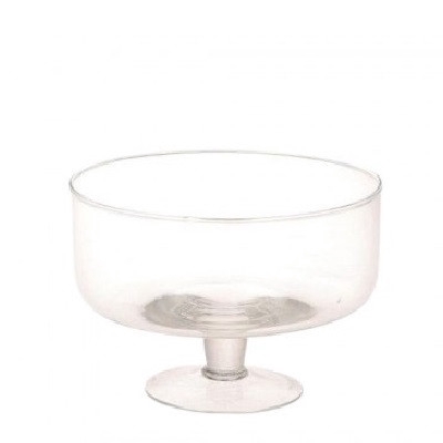 Glass Bowl/foot d24*16cm