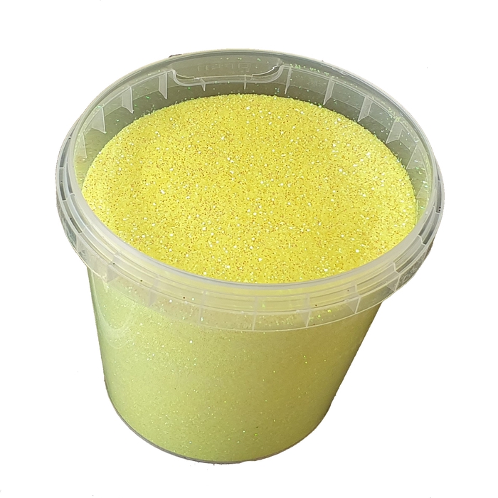 <h4>Glitters 400gr in bucket Crystal Yellow</h4>