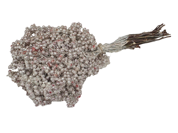 <h4>Pepperberries per bunch in poly white + glitter</h4>