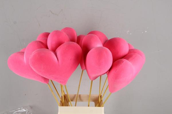 <h4>Stick Heart Fl. Bold Pink 20cm</h4>