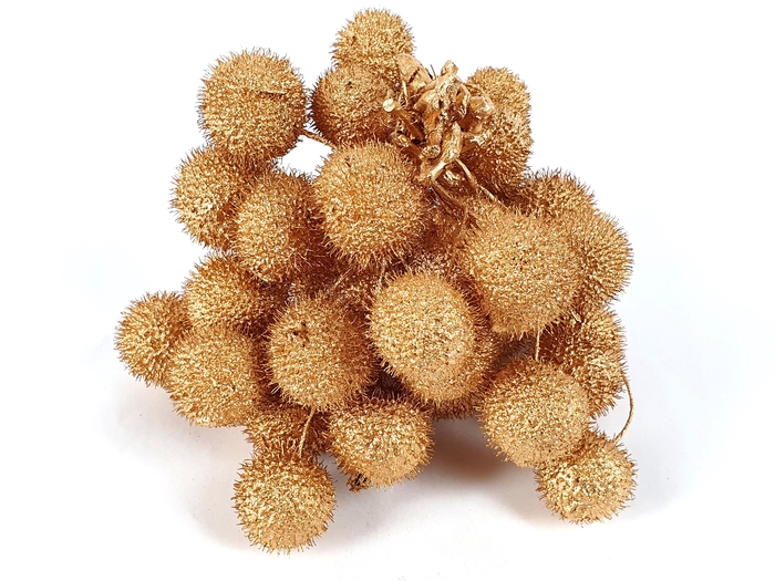 <h4>Small ball per bunch in poly antique gold</h4>