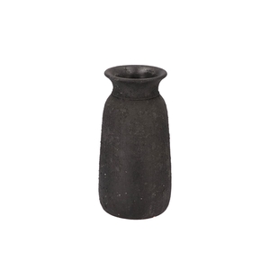 Bali Black Coal Vase 16x30cm
