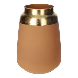 DF02-666000200 - Vase Rosie d10.4/17xh24.2 brown matt/gold