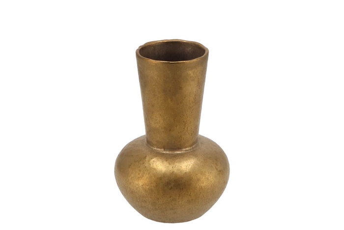 <h4>Djedda Vase Flat Gold 13,5x19cm</h4>
