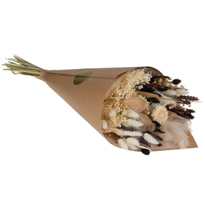 Droogbloemen-Field Bouquet Exclusive Large 60cm-Brown&White