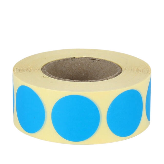 <h4>Stickers rond 30mm donker blauw - rol 1000st.</h4>