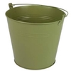Bucket Sevilla zinc Ø17.8xH15.8cm -ES17 green mat