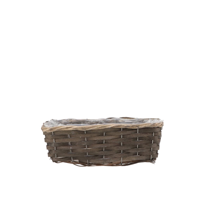 <h4>Wicker Basket Rectangle Grey 30x13x10cm</h4>