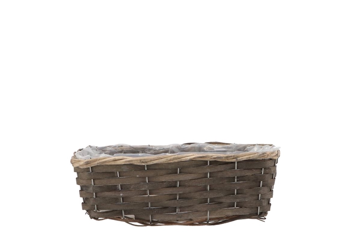 Wicker Basket Rectangle Grey 30x13x10cm