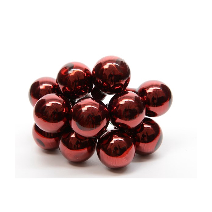 <h4>KERSTBAL GLASS 25MM ON WIRE 144PCS OXBLOOD</h4>