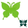 Butterfly felt 8x8,5cm + tape green