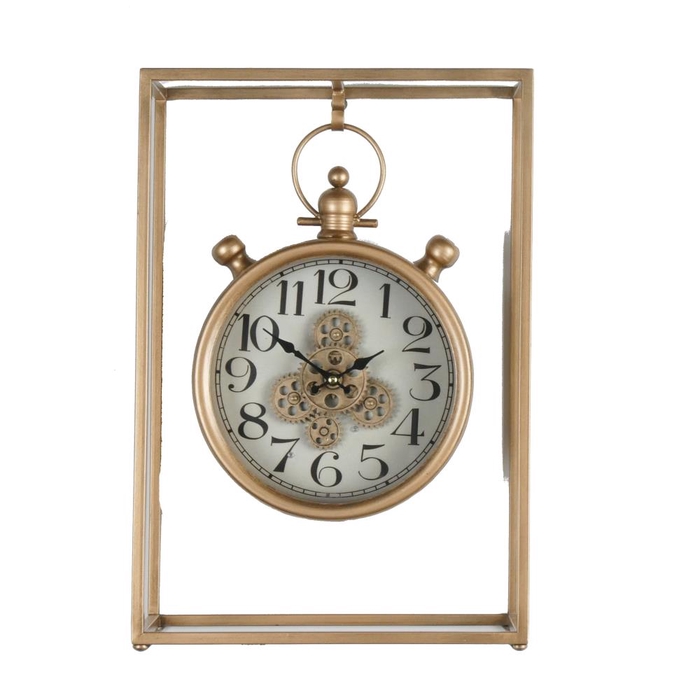 Clock Table 33x48cm Gold 99520