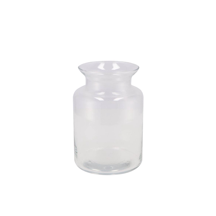 <h4>Glass Milk Bottle Vase Heavy 14x20cm</h4>