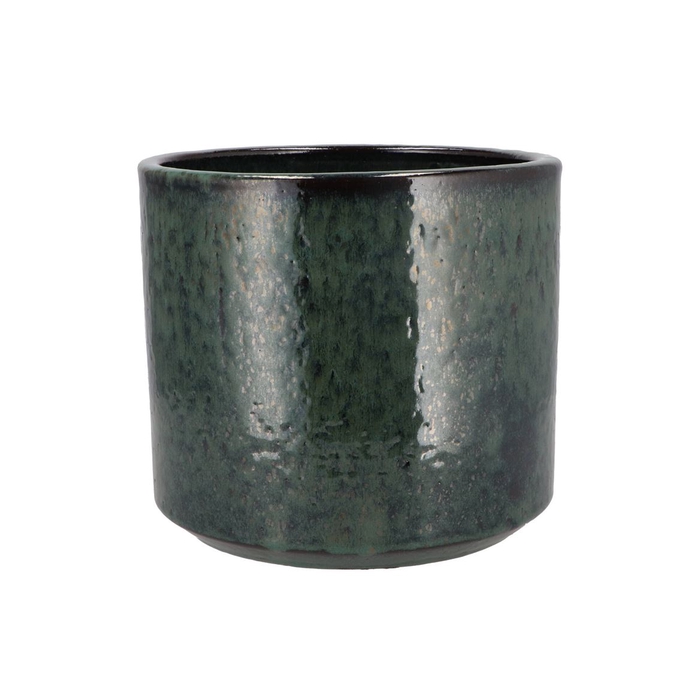 <h4>Javea Cilinder Pot Glazed Green 24x21cm</h4>