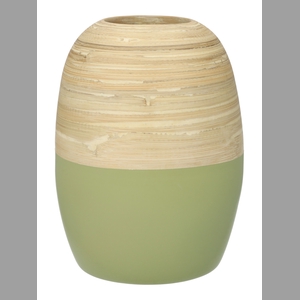 DF00-710831200 - Vase Mambu d6.3/13.5xh17.5 natural/ olive