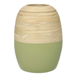 DF00-710831200 - Vase Mambu d6.3/13.5xh17.5 natural/ olive