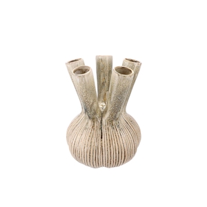Aglio Straight Green Vase Active Glaze 19x19x25cm