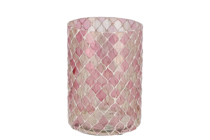 Glowing Mosaic Pink Mix T-lights 10x15cm