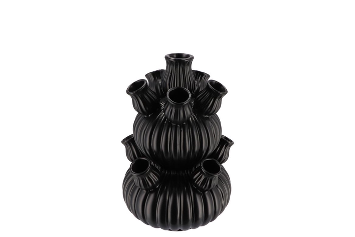 Amsterdam Black Tulip Vase Bubbles 20x30cm