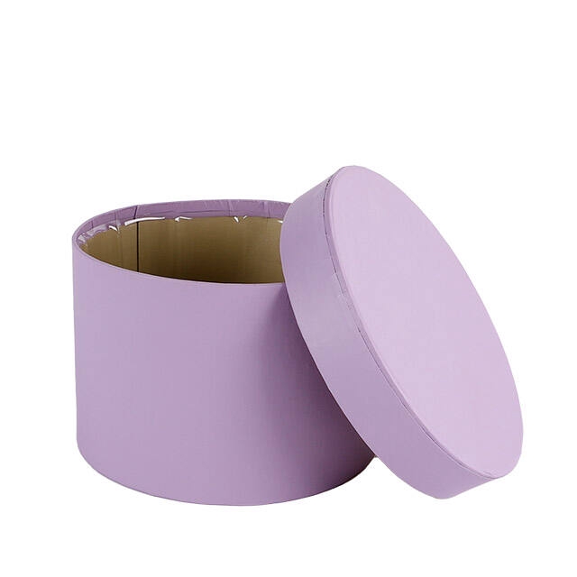 <h4>Hat box Pastel carton Ø14xH10cm purple</h4>