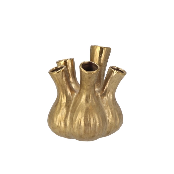 <h4>Aglio Gold Vase 17x20cm</h4>