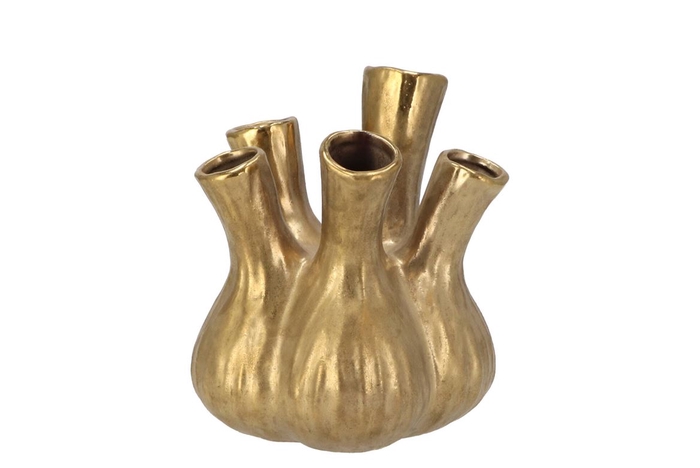 <h4>Aglio Gold Vase 17x20cm</h4>