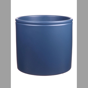 DF03-883750100 - Pot Lucca1 d23.3xh21.5 blue matt