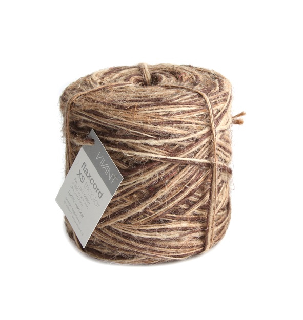 FLAXCORD TRICOLOUR 500M 1MM brown