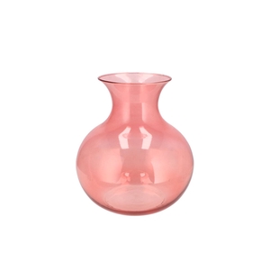 Mira Pink Glass Cone Neck Sphere Vase 20x20x21cm