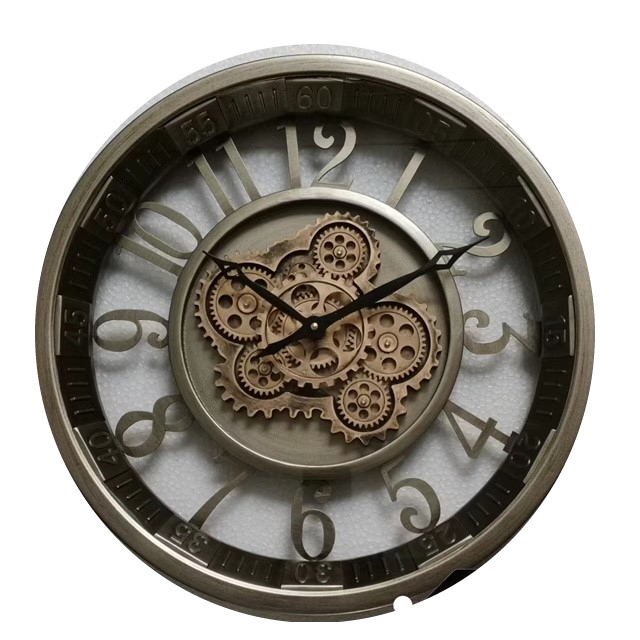 Clock Gear Ø46cm Grey 21580