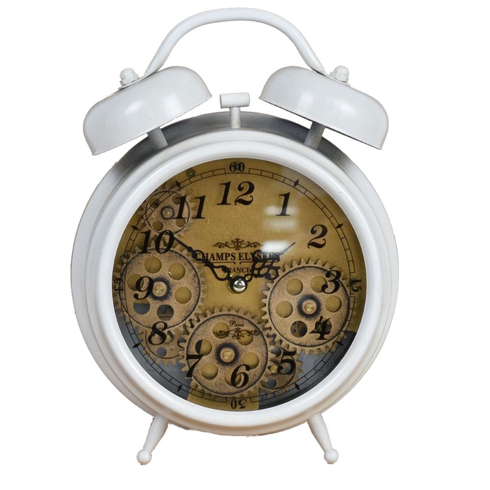 Clock Alarm Ø19cm White 06648
