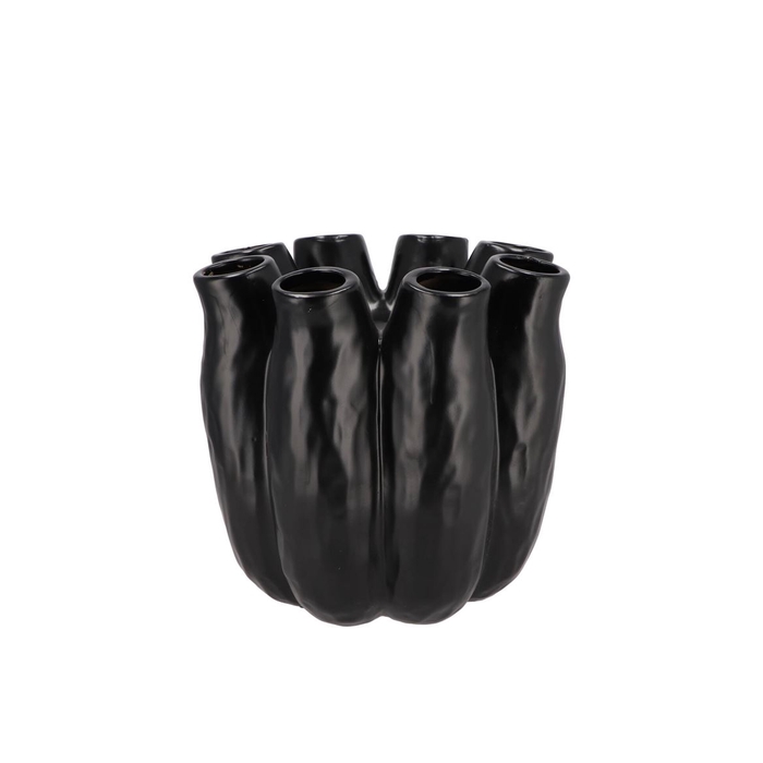 <h4>Luna Black Tube Vase 16x16cm</h4>