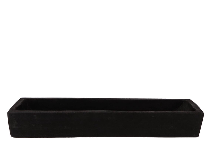 <h4>Wood Black Tray Rectangle 60x16x9cm Nm</h4>