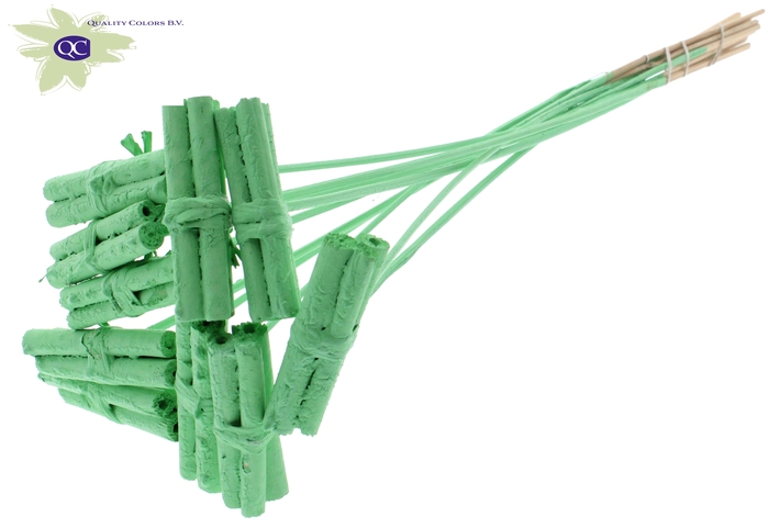 Jute Stick Posy on stem Covered Mint Green