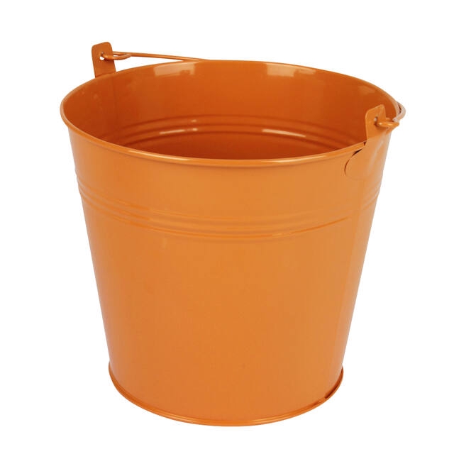 <h4>Bucket Sevilla zinc Ø17,8xH15,8cm ES17 orange</h4>