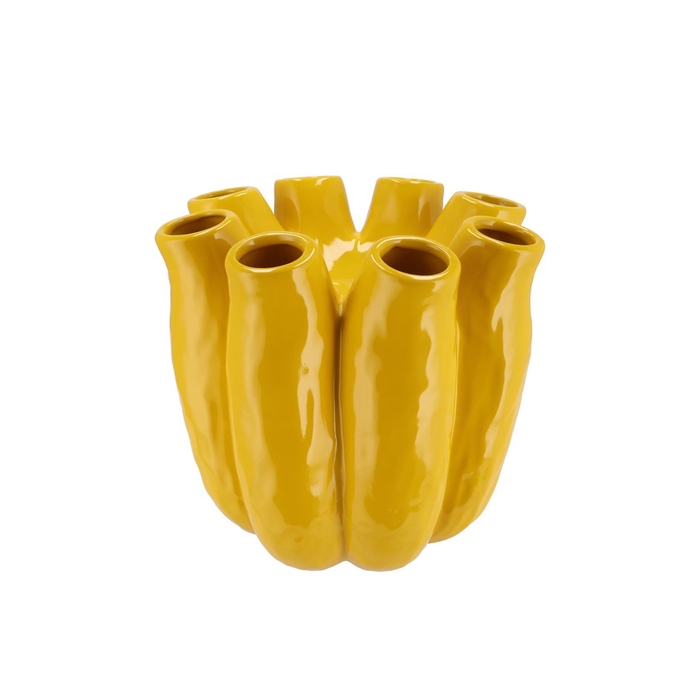 <h4>Luna Yellow Tube Vase 24x24cm</h4>