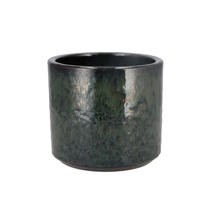 <h4>Javea Cilinder Pot Glazed Green 17x15cm</h4>