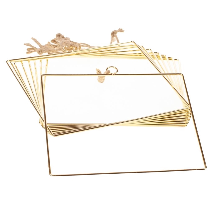 <h4>Square 20cm metal small 10pc gold</h4>