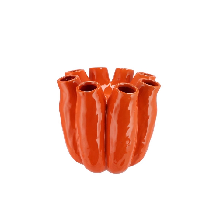 <h4>Luna Orange Tube Vase 19x19cm</h4>