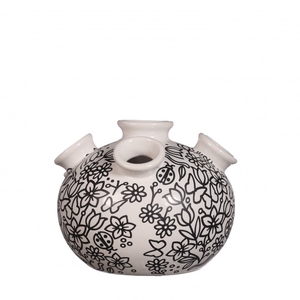 Ceramics Tulip vase doodle d13*11cm