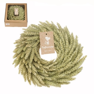 Wreath 30cm tarwe natural